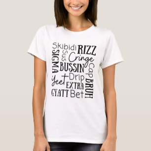 T-shirt Skibidi Rizz Drôles Enfants Rizz Bussin Gen Z Noël