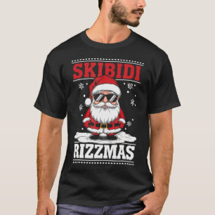T-shirt Skibidi Rizzmas Funny Gen Alpha Slang Noël