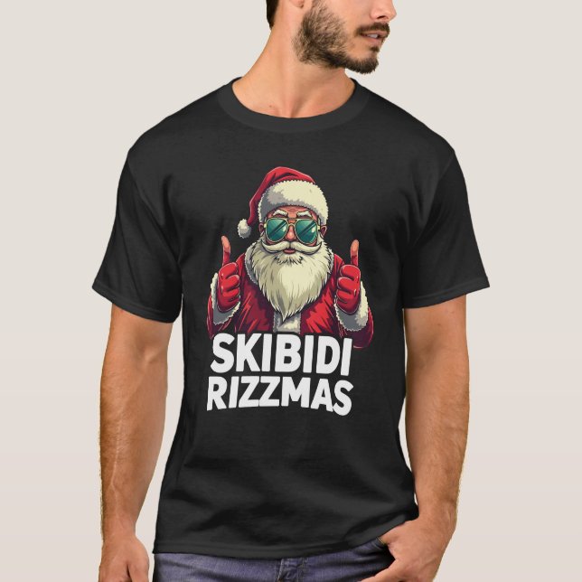 T-shirt Skibidi Rizzmas Noël Rizz Père Noël (Devant)