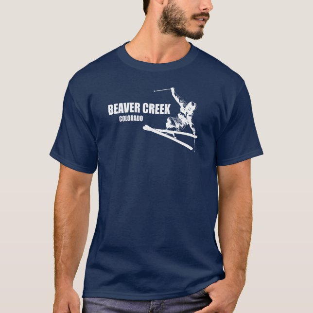 T-shirt Skier Beaver Creek Colorado (Devant)