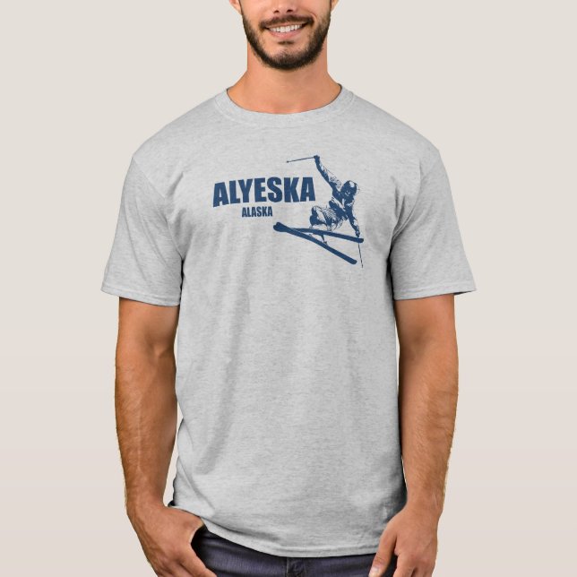 T-shirt Skier de l'Alaska d'Alyeska (Devant)
