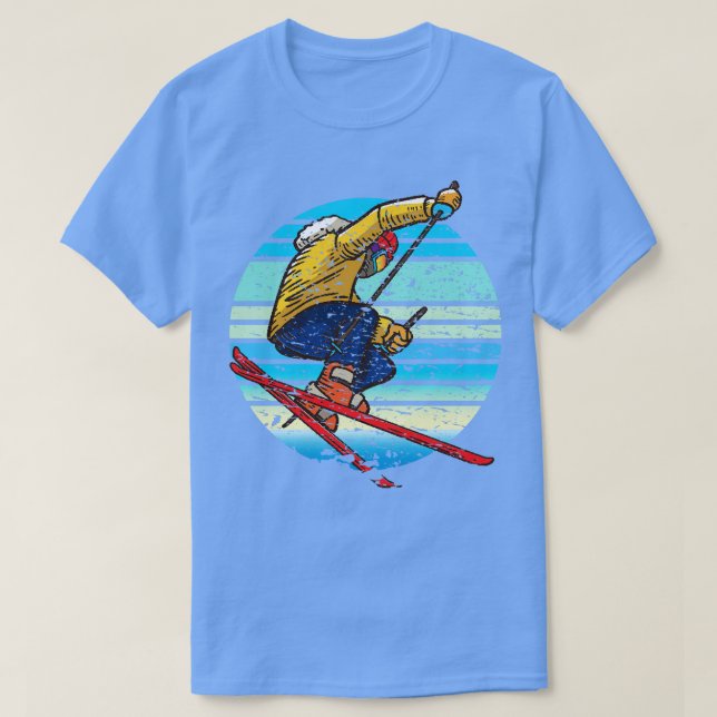 T-shirt Skier Rétro (Design devant)