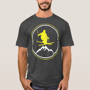 T-shirt Skier Ski Montagnes Piste Cadeau Neige