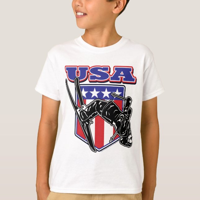 T-shirt Skier USA (Devant)