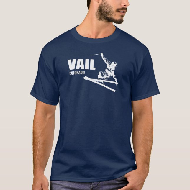 T-shirt Skier Vail Colorado (Devant)