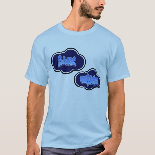 T-shirt Skies_clouds bleu (Devant)