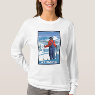 T-shirt Skieur AdmiringWyoming