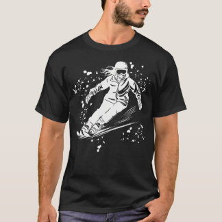 T-shirt Skieur alpin Sports d'hiver Nordique