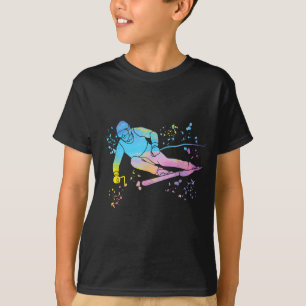 T-shirt skieur alpin sports d'hiver ski nordique Ski alpin
