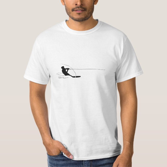 T-shirt Skieur avec le jet (Devant)