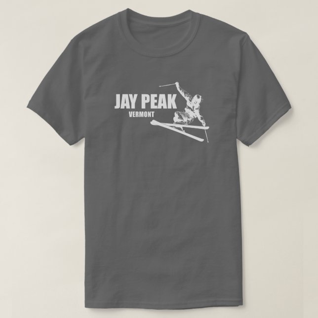 T-shirt Skieur de Jay Peak Vermont (Design devant)