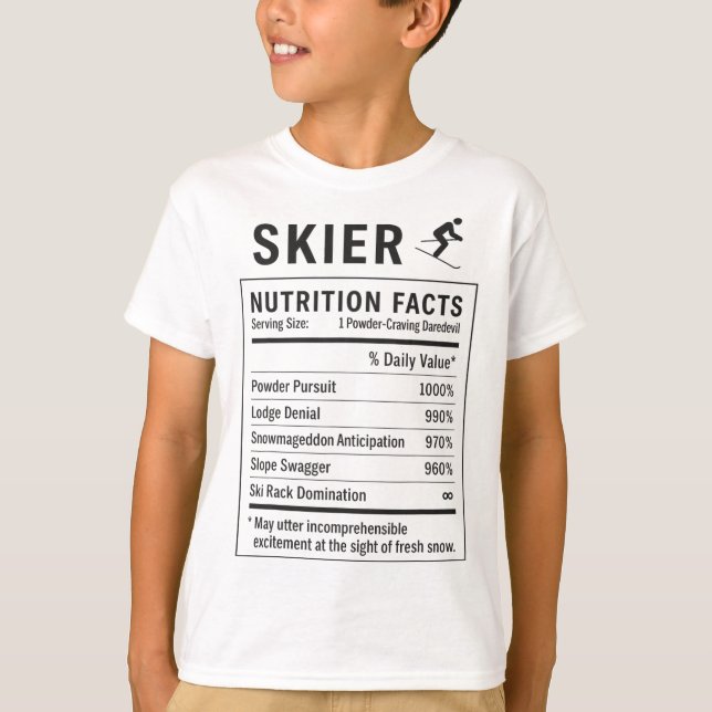 T-shirt Skieur drôle _4  (Devant)