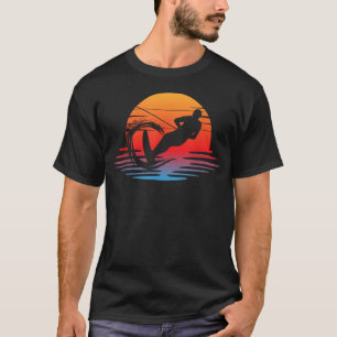 T-shirt Skieur Rétro Ski Nautique Sports Ski Eau