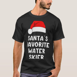 T-shirt Skieur Ski préféré de Noël du Père Noël 