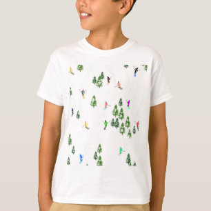 T-shirt Skieurs alpins de vacances