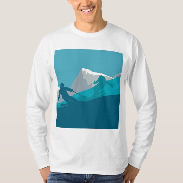 T-shirt Skieurs alpins Ski alpin Blanc (Devant)
