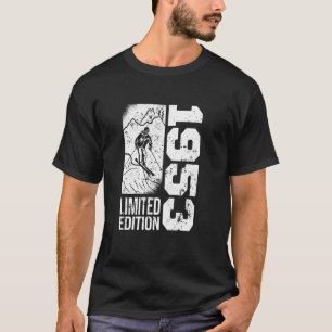 T-shirt Skieurs Skieur Vintage né 1953 Anniversaire Ski Sk