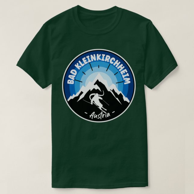 T-shirt Skiing Bad Kleinkirchheim Autriche Bleu (Design devant)