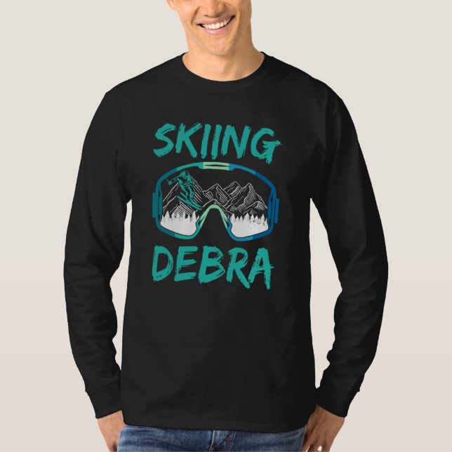 T-shirt Skiing Debra Winter Sports Ski Hobby Skier (Devant)