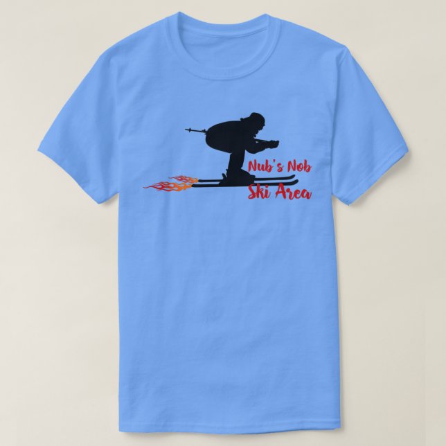 T-shirt Skiing in Nubs Nob Ski Area (Design devant)