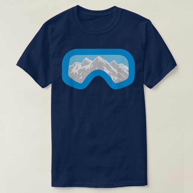 T-shirt Skiing or Snowboard Goggle  (Design devant)