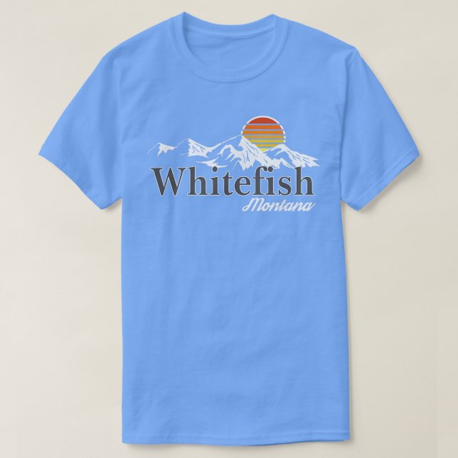 T-shirt Skiing Whitefish Montana Mountain Lover  (Design devant)