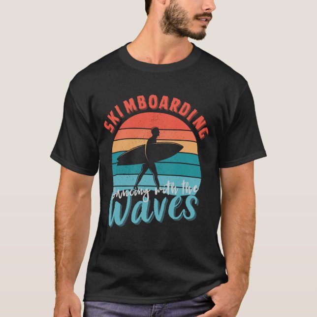 T-shirt Skimboard danse avec les vagues (Devant)