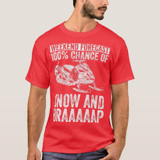 T-shirt Skimobile And Snowmobile Motor Sled Riding