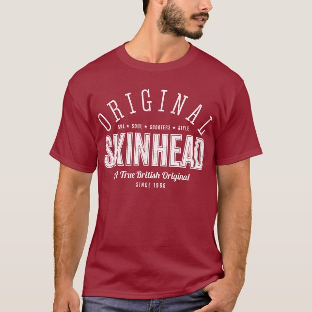 T-shirt Skinhead original - texte blanc (Devant)