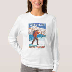 T-shirt Skis de transport de neige de skieur - Whistler,