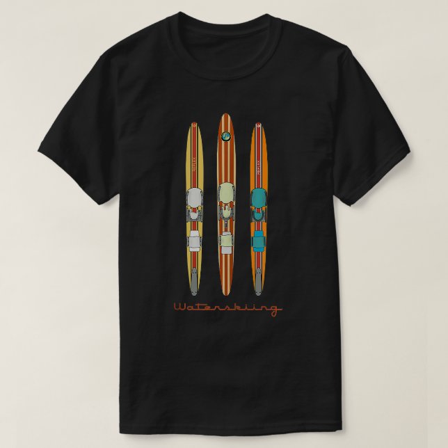 T-shirt Skis nautiques vintages (Design devant)
