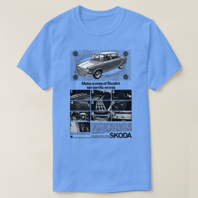 T-shirt SKODA 1000 Mo  (Design devant)