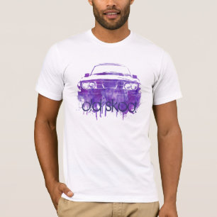 T-shirt skool pourpre de couleur d'eau 99turbo et vieux