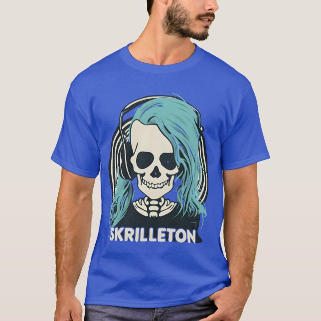 T-shirt Skrilleton Halloween drôle (Devant)