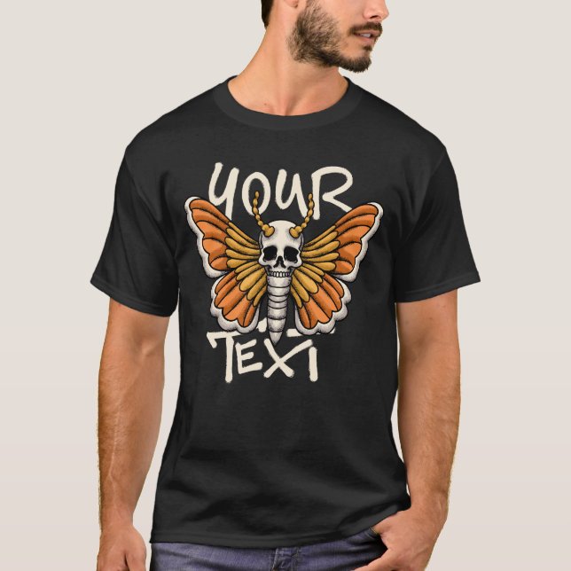 T-shirt Skull And Butterfly streetwear  (Devant)