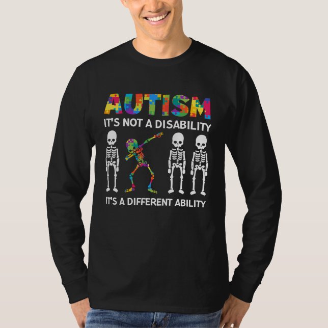 T-shirt Skull Dance  Autism Awareness For Mom Dad Kids Aut (Devant)