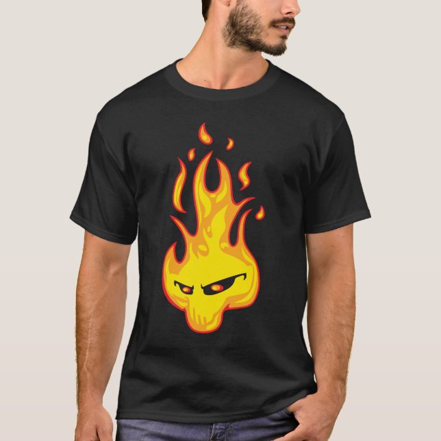 T-shirt Skull flame (Devant)