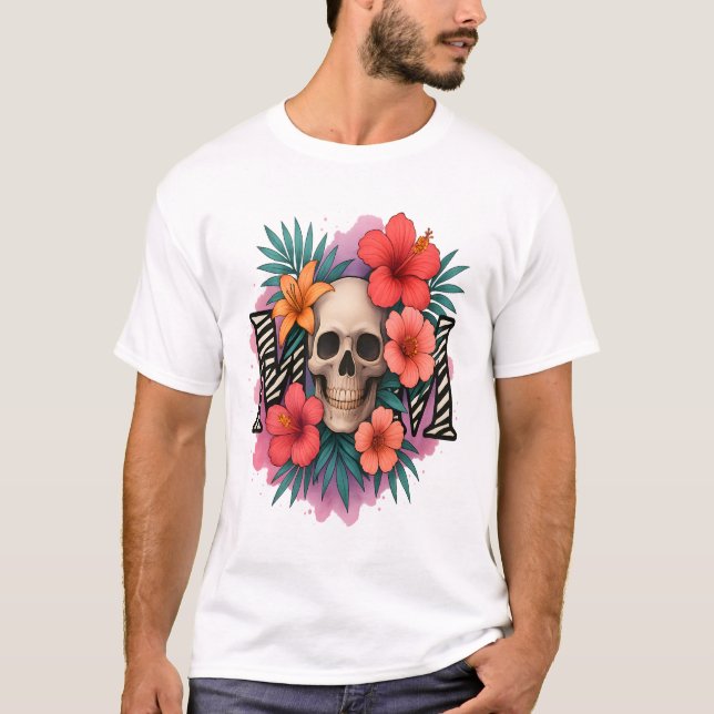 T-shirt Skull Funny Mother (Devant)