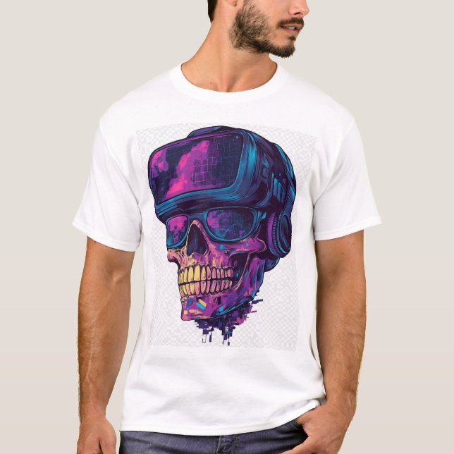T-shirt Skull Gamer Mode (Devant)