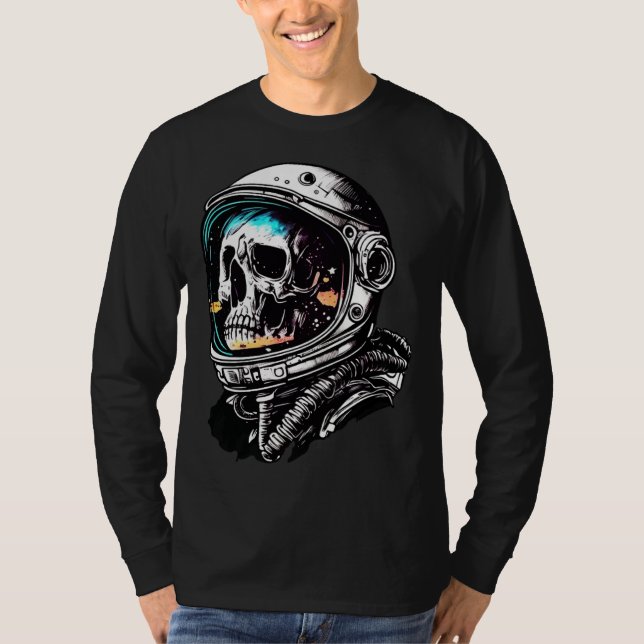 T-shirt Skull in an astronaut helmet skull astronaut (Devant)