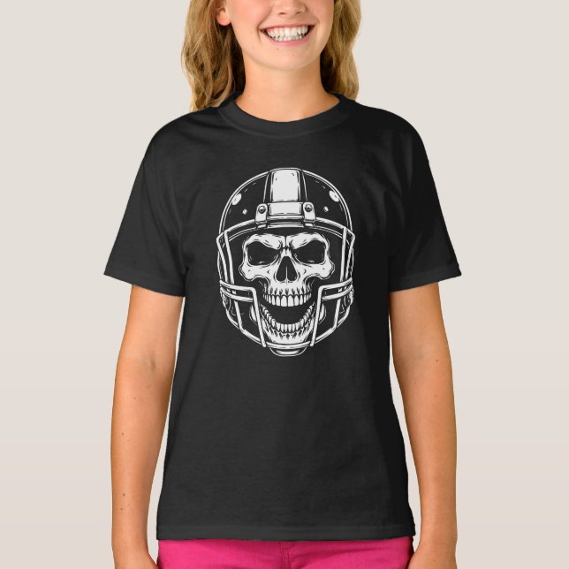T-shirt Skull in Helmet Gridiron Edge (Devant)