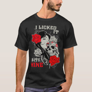 T-shirt Skull Lover Skeleton Je l'ai léché ainsi ses os de