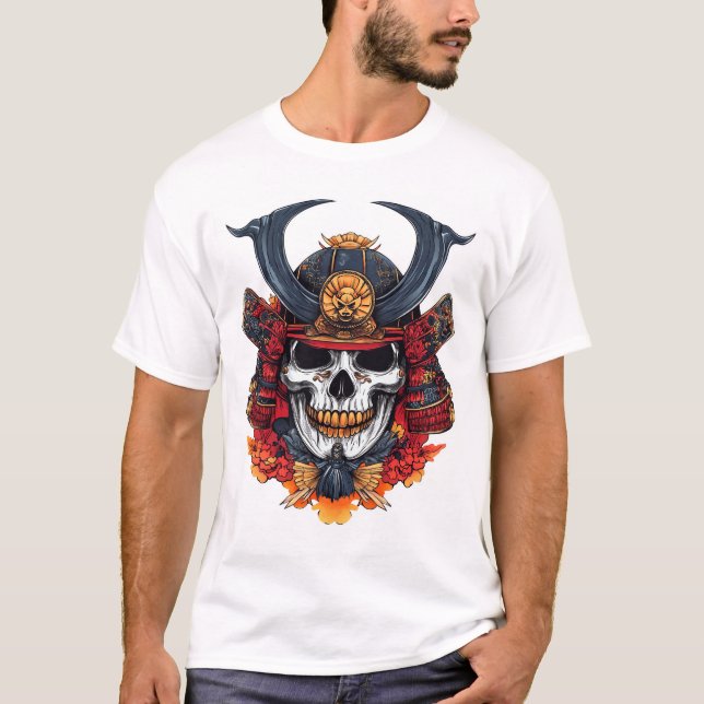T-shirt Skull Samurai Mask (Devant)