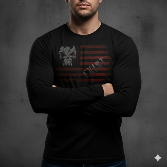 T-shirt Skull Shirt | Distressed Flag Tee | Patriotic Tee (Créateur téléchargé)