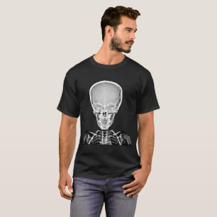 T-shirt Skull Skeleton Xray Photo Anatomie humaine