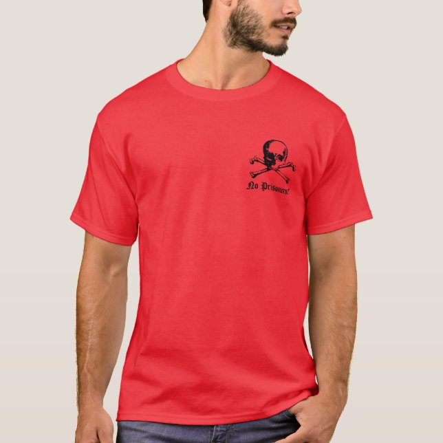 T-shirt skullbones, aucuns prisonniers ! (Devant)