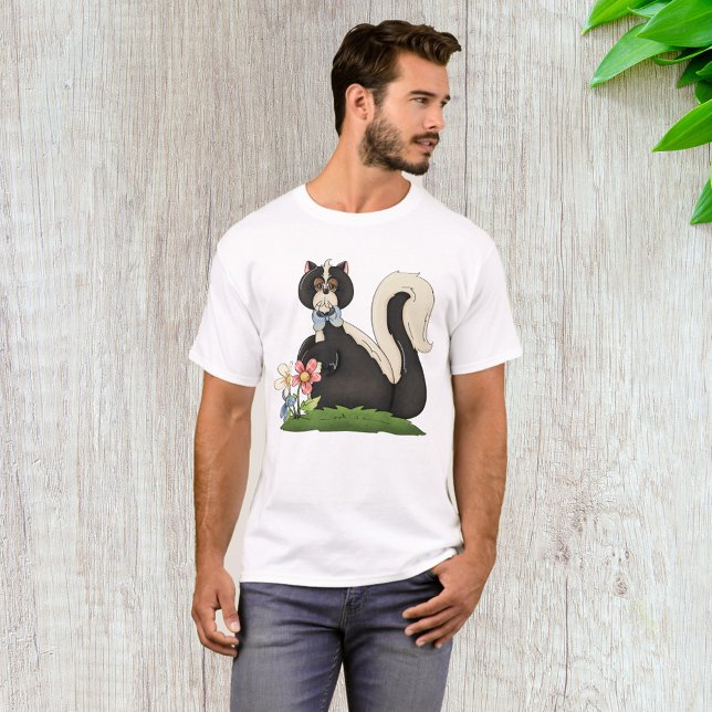 T-shirt Skunk Avec Fleurs (Créateur téléchargé)