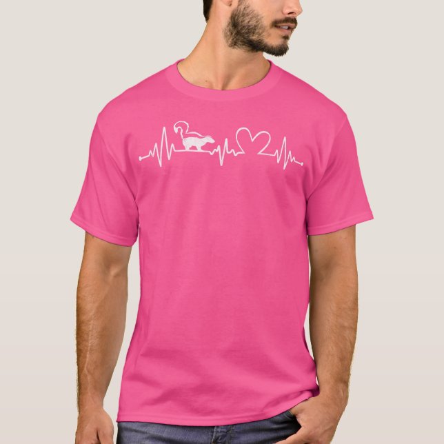T-shirt Skunk Distressed Avec Coeur (Devant)
