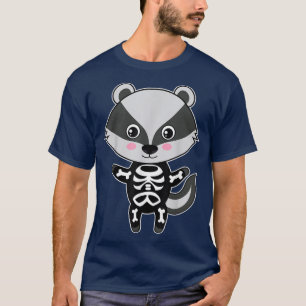 T-shirt Skunk Skeleton Xray Costume mignon animal facile H