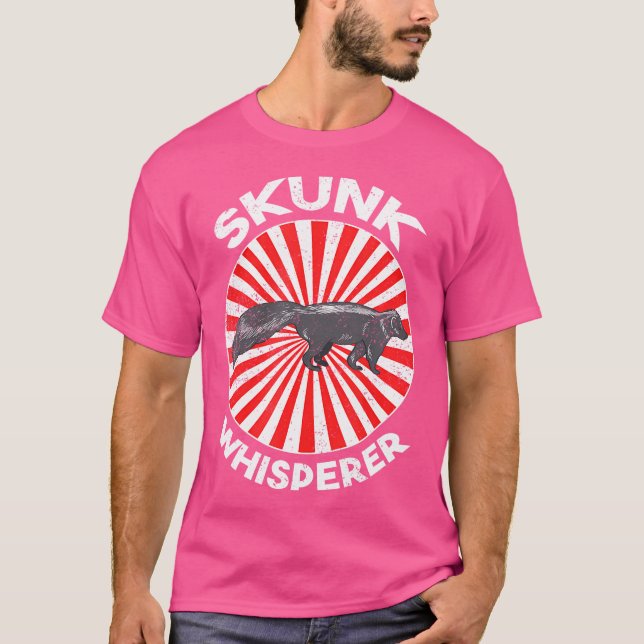 T-shirt Skunk Whisperer Funny Zoo Keeper Idée Skunk (Devant)